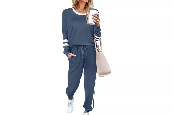 Aloodor Women's 2-Piece Sweatsuit Outfits - Crewneck Sweatshirts Pullover