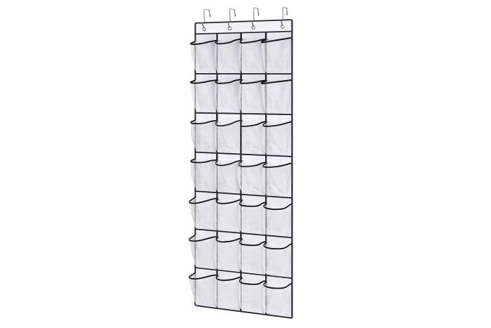 Kusmil Over the Door Shoe Organizer, with 28 spacious pockets for hanging storage