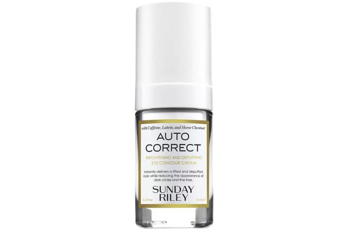 Sunday Riley Auto Correct Brightening + Depuffing Eye Cream for Dark Circles