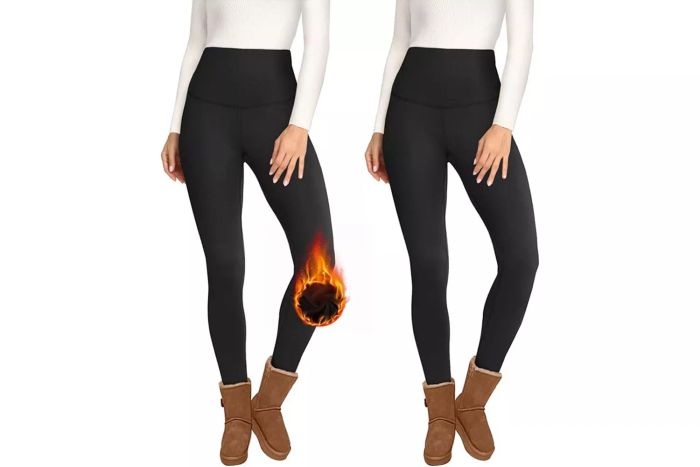 Opuntia 2 Pack Fleece Lined High Waisted Leggings