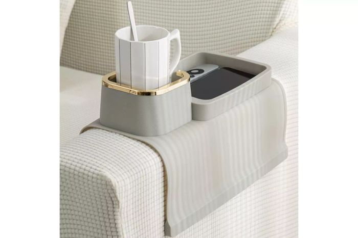 Elimiko Silicone Couch Cup Holder Tray