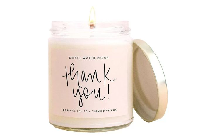 Amazon Sweet Water Decor Thank You Candle
