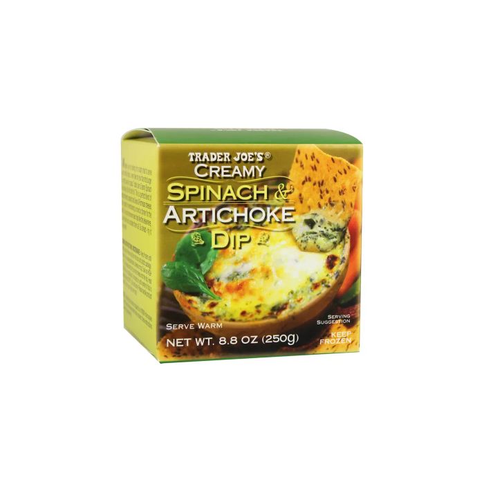 Trader Joe’s Creamy Spinach & Artichoke Dip packaging