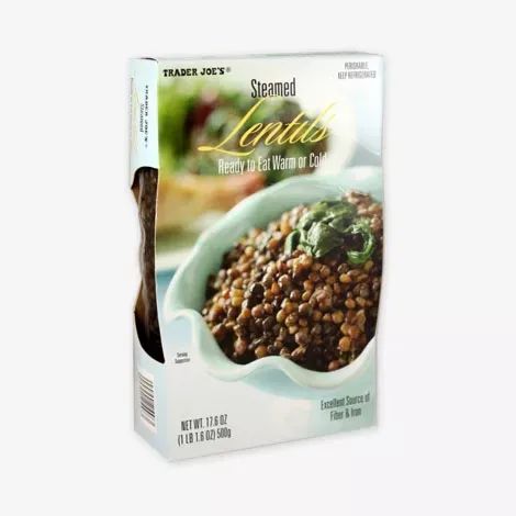 Box of Trader Joe's Steamed Lentils