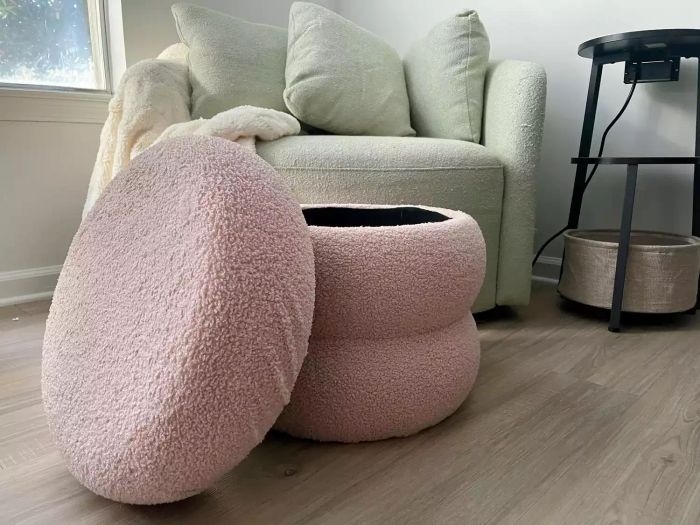image of ottoman in a home setting