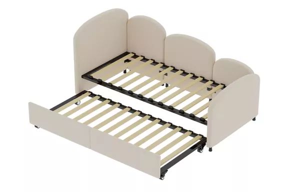 ModernLuxe Velvet Upholstered Daybed with Trundle