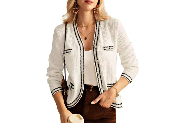 GRACE KARIN Women's Long Sleeve Cropped Cardigan Sweaters
