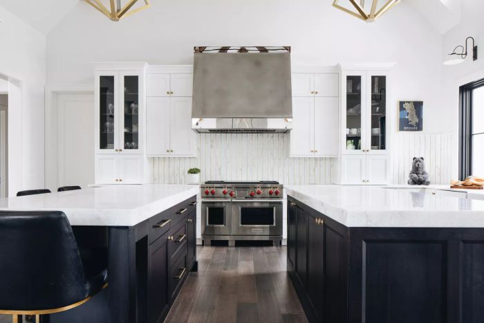 double kitchen islands