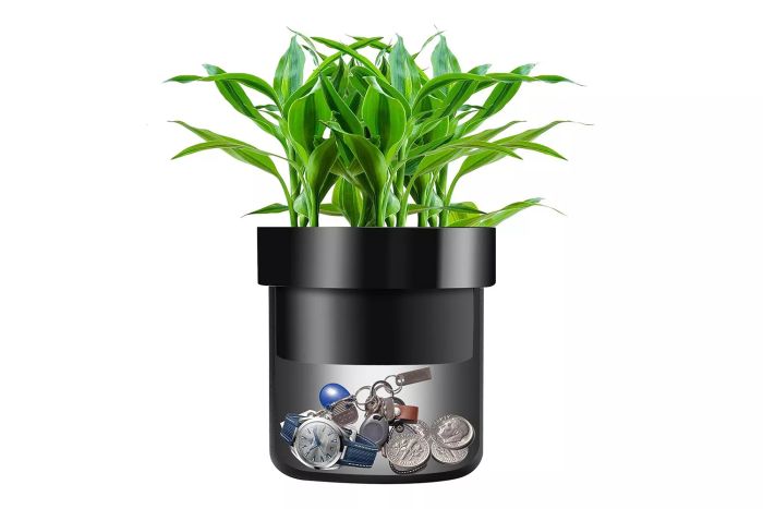 Flower Pot Diversion Safe with Key Lock, Secret Hidden Safe Lock