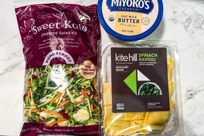 The ingredients included in the HungryRoot Meal Kit