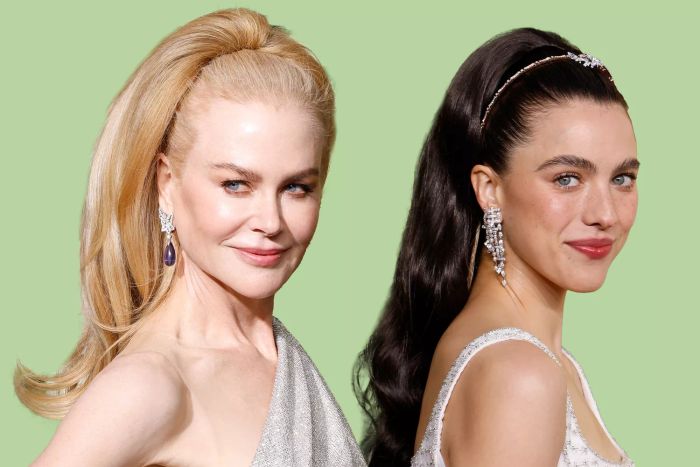 golden-globes-bump-it-ponytail-nicole-kidman-Margaret-Qualley