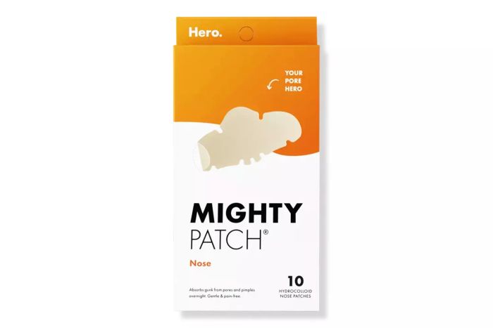 Hero Cosmetics Mighty Patch Nose is a unique solution for blackhead removal. Unlike traditional pore strips that use harsh adhesive, this product uses medical-grade hydrocolloid to absorb impurities from your pores gently. The result is a less painful and more effective way to treat blackheads.