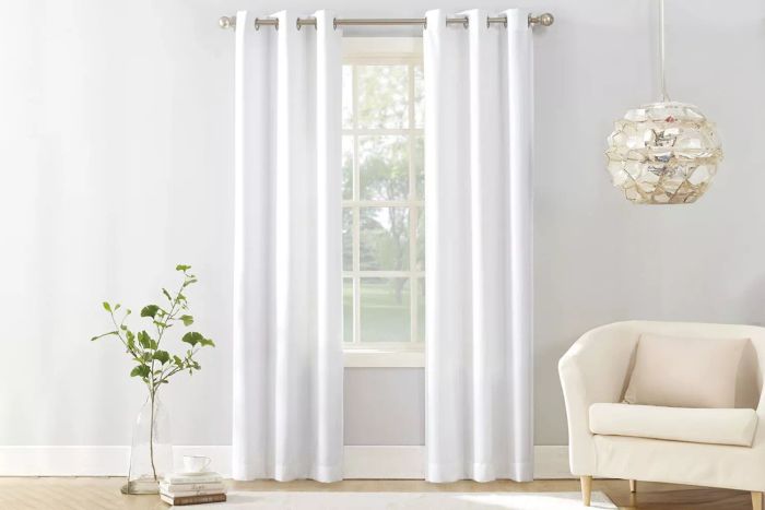 Astrid Casual Textured Semi-Sheer Grommet Curtain Panel, 40