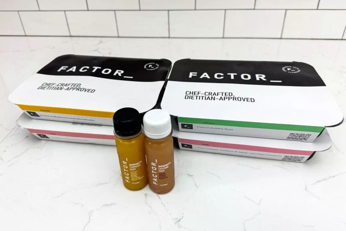 Four distinct flavors of Factor Meal Kits