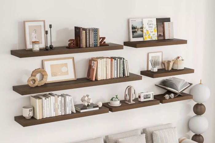 24-Inch Floating Wall Shelves, 2-Pack