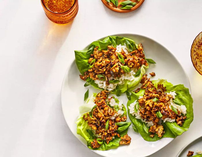 Tofu and Mushroom Lettuce Wraps