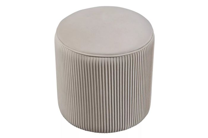 Wayfair Terri Wide Velvet Round Pouf Ottoman
