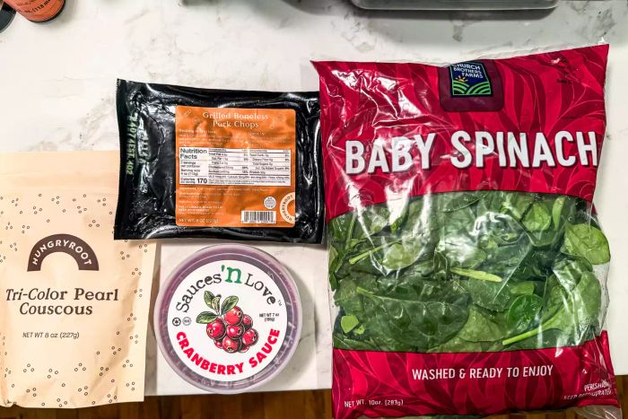The ingredients included in the HungryRoot Meal Kit