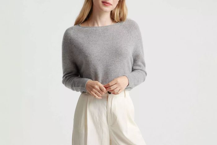 Mongolian Cashmere Boatneck Sweater – A finely crafted sweater made from the softest Mongolian cashmere, featuring a stylish boatneck design.