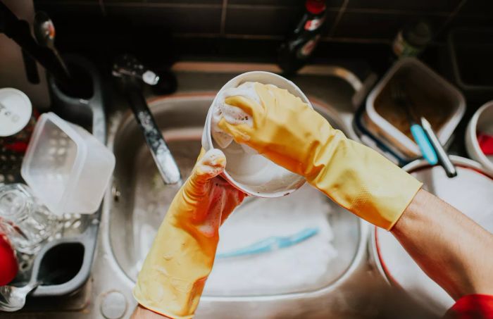 Sanitize your dishes using hydrogen peroxide