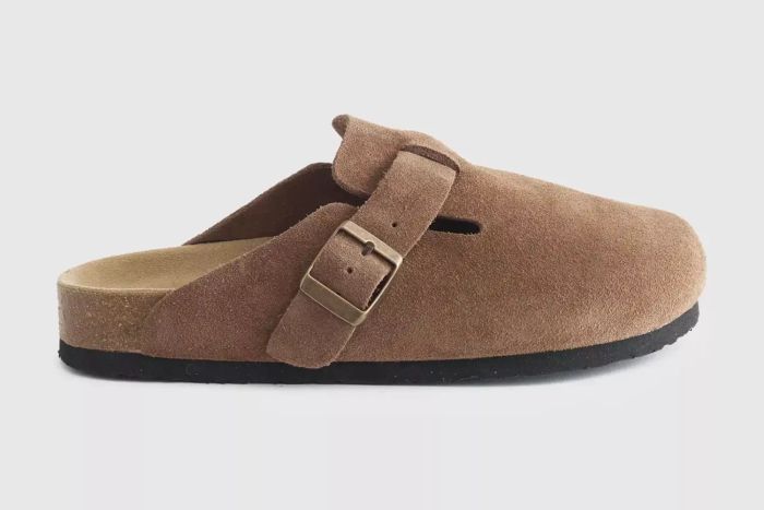 Water Repellent Suede Clog Mule