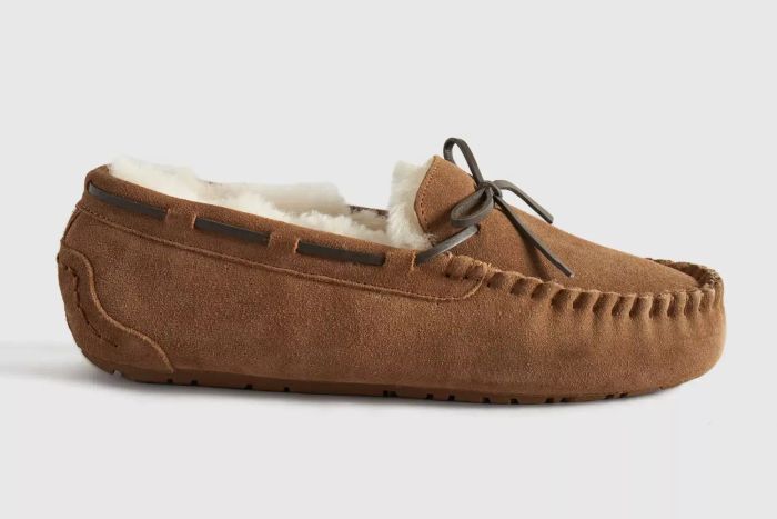 Australian Shearling Moccasin Slippers – Soft and plush slippers made from luxurious shearling, designed to keep your feet warm and stylish.