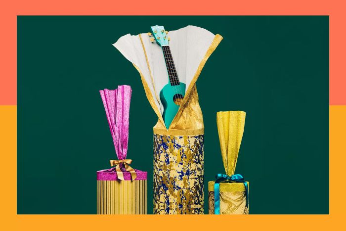 gift wrapped guitar
