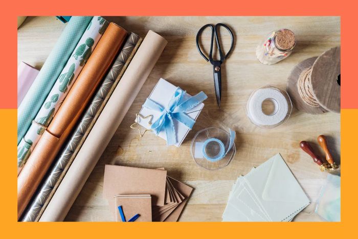 gift wrapping materials