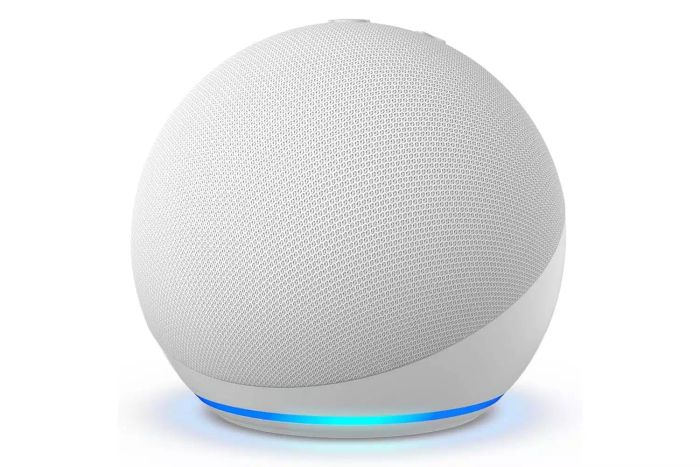 Amazon Echo Dot (latest model), High-quality Alexa speaker, Perfect for bedrooms and mid-sized spaces, Glacier White