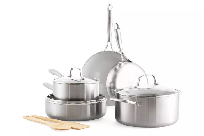 GreenLife Stainless Pro 10-Piece Cookware Set offers a premium cooking experience with its advanced design and durable construction.