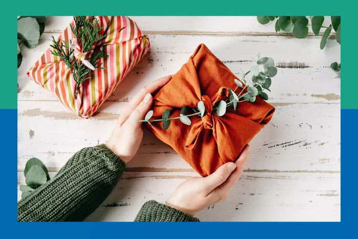 eco wrapped gift