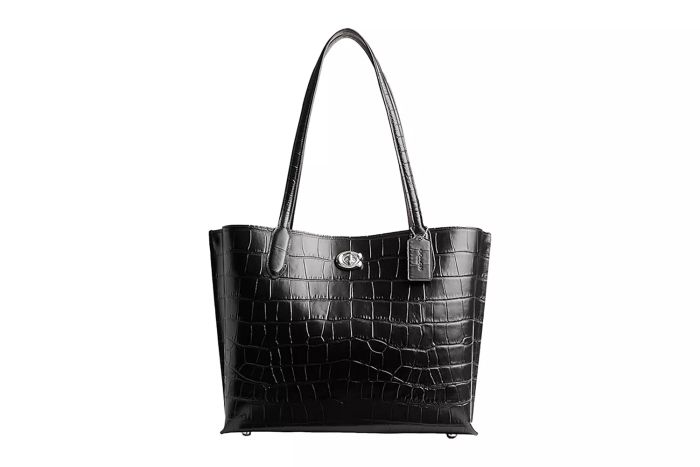 Coach women's embossed croc willow tote