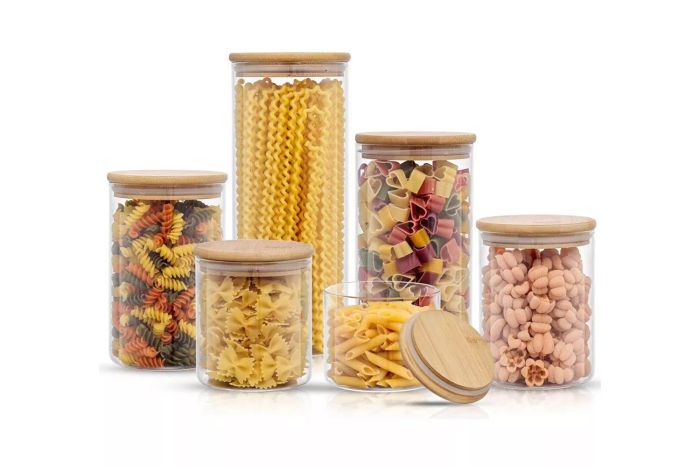 JoyJolt Glass Food Storage Jars Containers