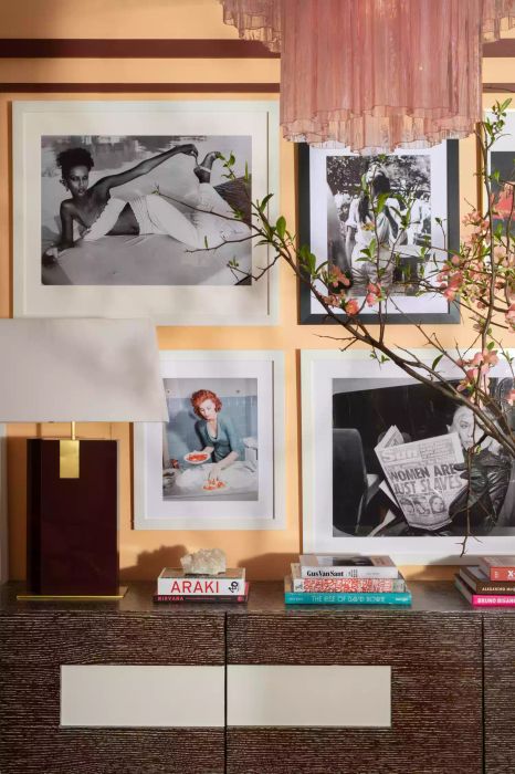 Walls painted in Benjamin Moore's Funky Fruit.
