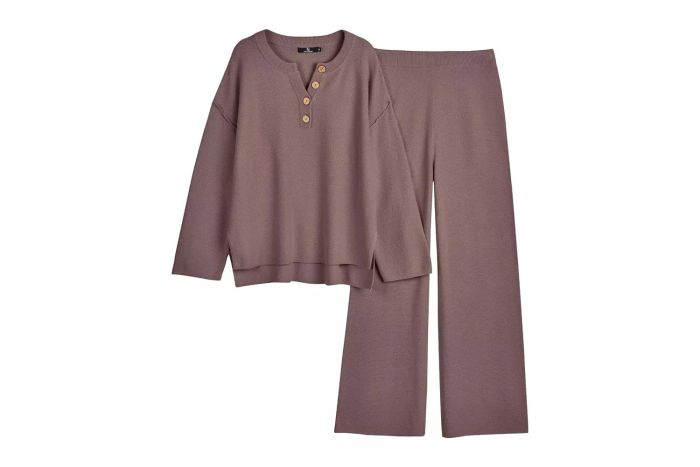 LILLUSORY Women's 2 Piece Lounge Sets Oversized Slouchy Matching Cozy Knit Sets
