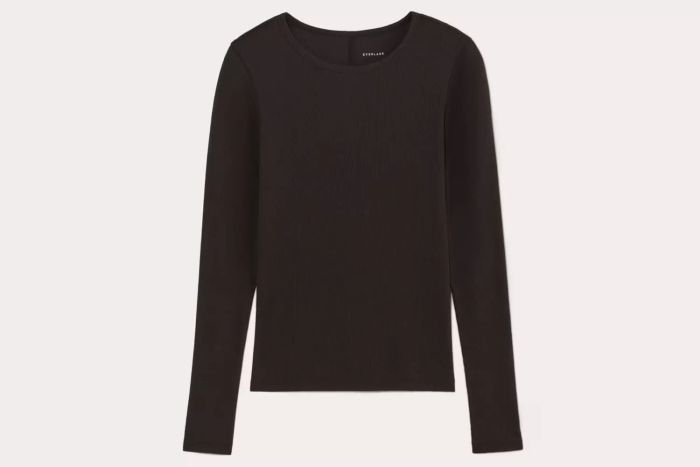 The Luxe Rib Long-Sleeve Crew