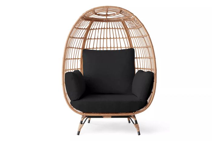 Best Choice Products Oversized Wicker Egg Chair for Indoor and Outdoor Use