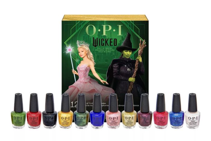 OPI Wicked Mini Holiday Advent Calendar Nail Polish Set, 0.125 fl oz, 12 Colors - Perfect for the festive season, this set offers a mix of shimmering reds and greens.