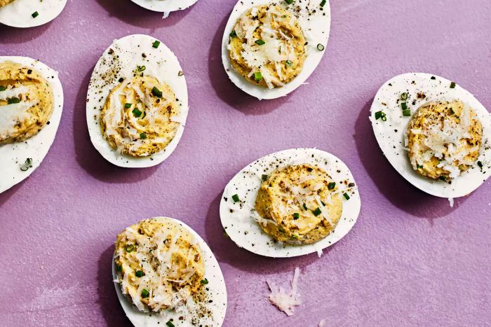 Deviled Eggs with a Cacio e Pepe Twist