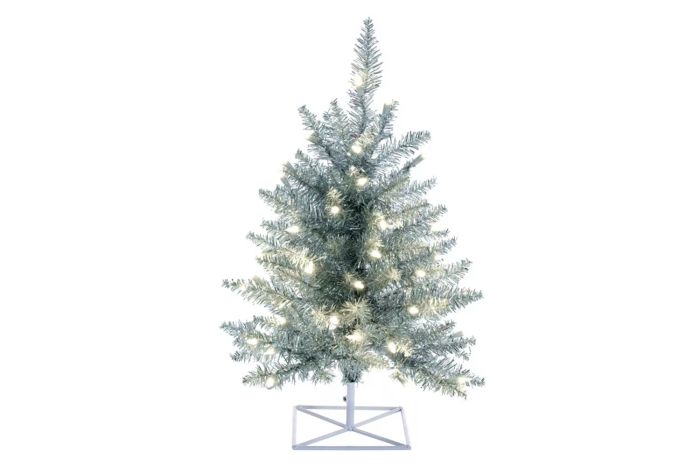 The Holiday Aisle Silver Tinsel Fir Artificial Christmas Tree