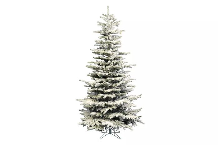 The Holiday Aisle Flocked Sierra Fir Slim Artificial Christmas Tree