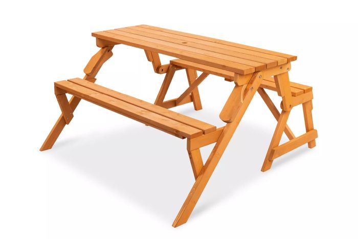 Best Choice Products 2-in-1 Outdoor Convertible Wooden Piece