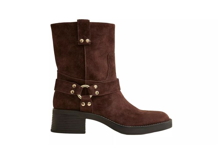 J.Crew Moto Ankle Boots in Suede