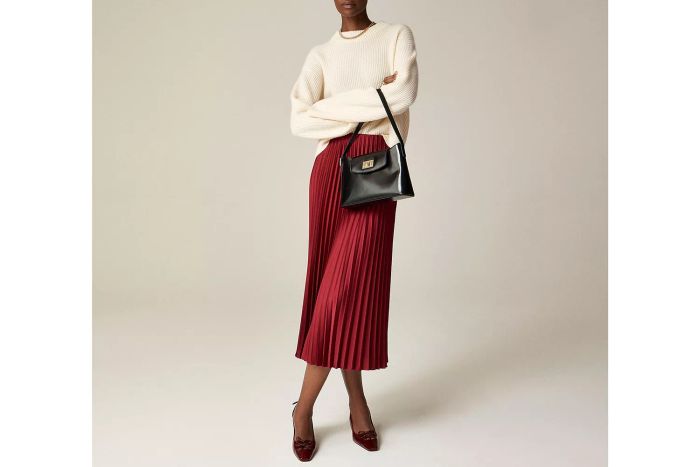 pleated slip skirt
