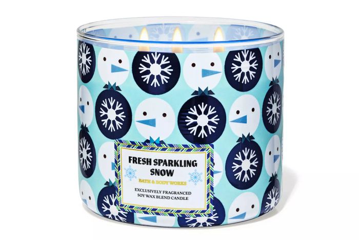 Bath & Body Works Fresh Sparkling Snow 3-Wick Candle
