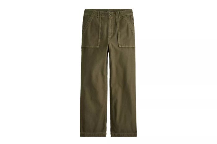 J.Crew Wide-leg cargo pant in sateen cotton