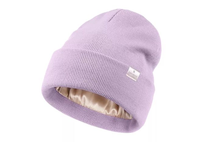 YANIBEST Womens Satin Lined Knit Beanie Hat Acrylic Winter Hats