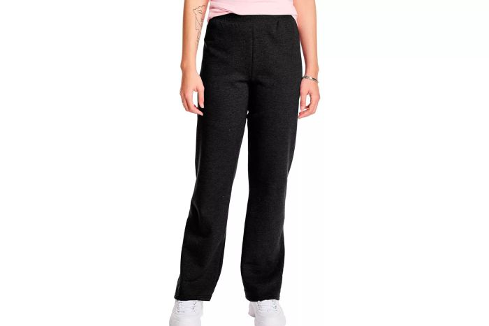 Hanes Women's EcoSmart Fleece Petite Sweatpants, Open Hem Sweatpants, Available in Regular and Petite Sizes