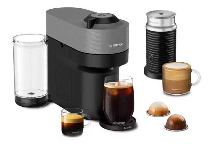Nespresso Vertuo Pop+ Combination Espresso and Coffee Maker with Milk Frother