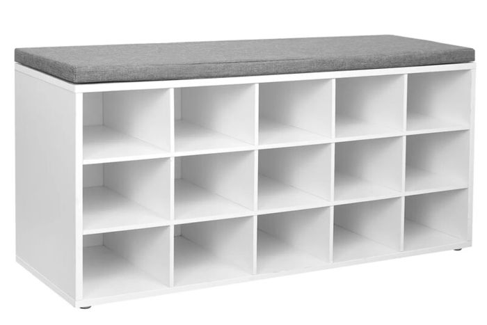 Wayfair Loon Peak 15-Pair Shoe Storage Bench